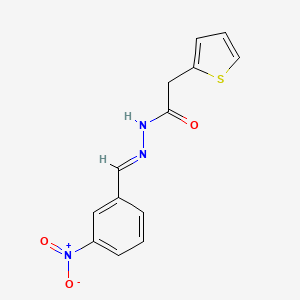 molecular formula C13H11N3O3S B11976495 N'-[(E)-(3-nitrophenyl)methylidene]-2-(2-thienyl)acetohydrazide 