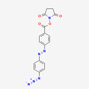 molecular formula C17H12N6O4 B1197650 4'-Azidoazobenzene-4-oxysuccinimide ester CAS No. 74713-43-2
