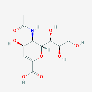 molecular formula C11H17NO8 B1197651 D-glycero-D-talo-Non-2-enonic acid, 5-(acetylamino)-2,6-anhydro-3,5-dideoxy- CAS No. 79026-37-2