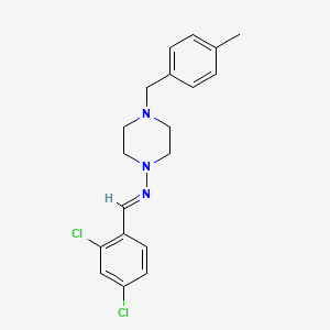 molecular formula C19H21Cl2N3 B11976528 N-[(E)-(2,4-dichlorophenyl)methylidene]-4-(4-methylbenzyl)-1-piperazinamine 
