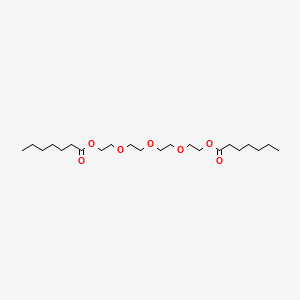 molecular formula C22H42O7 B1197664 Tetraethylene glycol diheptanoate CAS No. 70729-68-9