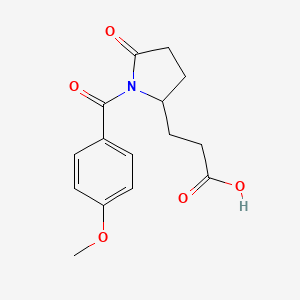 2-Pyrrolidinepropanoic acid, 1-(4-methoxybenzoyl)-5-oxo-