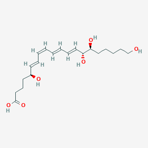 molecular formula C20H32O6 B119767 20-Hydroxylipoxin B4 CAS No. 148942-81-8