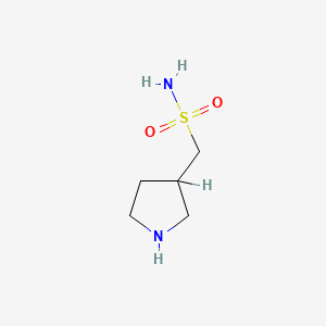 molecular formula C5H12N2O2S B1197671 pyrrolidin-3-ylmethanesulfonamide CAS No. 95596-30-8