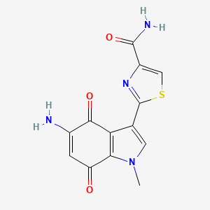 molecular formula C13H10N4O3S B1197673 BE-10988 CAS No. 135261-89-1