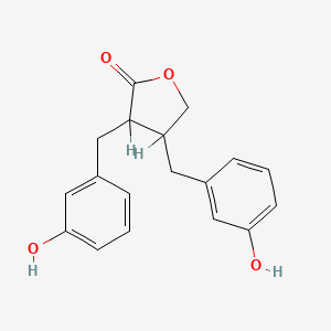 3,4-Bis[(3-hydroxyphenyl)methyl]oxolan-2-one