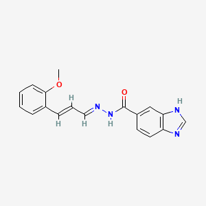 molecular formula C18H16N4O2 B11976792 N'-(3-(2-Methoxyphenyl)-2-propenylidene)-1H-benzimidazole-6-carbohydrazide 