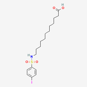 molecular formula C18H28INO4S B1197683 N-12-(4-Iodophenylsulfonamide)dodecanoic acid CAS No. 83487-87-0