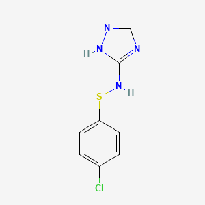 molecular formula C8H7ClN4S B1197684 Benzenesulfonic acid, 4-chloro-N-1H-1,2,4-triazol-3-yl- CAS No. 85259-71-8