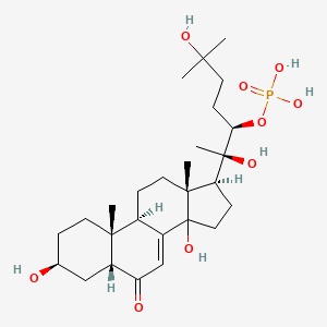 [(2R,3R)-2-[(3S,5R,9R,10R,13R,17S)-3,14-dihydroxy-10,13-dimethyl-6-oxo-2,3,4,5,9,11,12,15,16,17-decahydro-1H-cyclopenta[a]phenanthren-17-yl]-2,6-dihydroxy-6-methylheptan-3-yl] dihydrogen phosphate