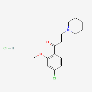 1-(4-Chloro-2-methoxyphenyl)-3-piperidin-1-ylpropan-1-one hydrochloride