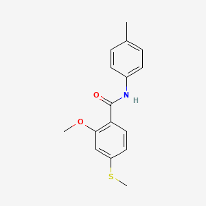 molecular formula C16H17NO2S B1197693 2-methoxy-N-(4-methylphenyl)-4-(methylthio)benzamide 
