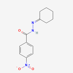 molecular formula C13H15N3O3 B11976939 N-(cyclohexylideneamino)-4-nitrobenzamide CAS No. 329-84-0