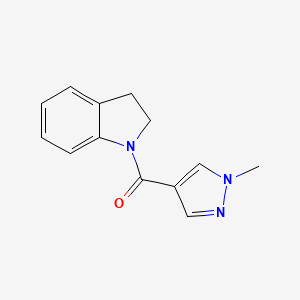molecular formula C13H13N3O B1197694 2,3-Dihydroindol-1-yl-(1-methyl-4-pyrazolyl)methanone 
