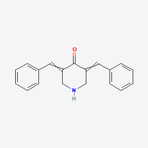 molecular formula C19H17NO B1197698 (3E,5E)-3,5-dibenzylidenepiperidin-4-one 