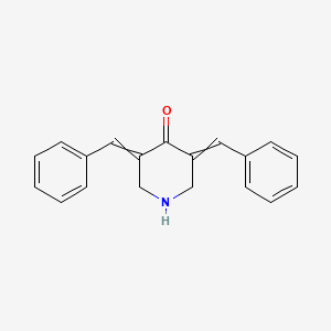 molecular formula C19H17NO B1197698 3,5-Bis(benzylidene)-4-piperidone 