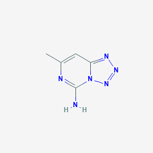 molecular formula C5H6N6 B119770 7-Methyltetrazolo[1,5-c]pyrimidin-5-amine CAS No. 142077-41-6
