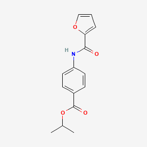 molecular formula C15H15NO4 B1197700 4-[[2-Furanyl(oxo)methyl]amino]benzoic acid propan-2-yl ester 