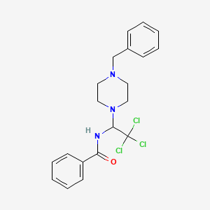 molecular formula C20H22Cl3N3O B11977116 N-[1-(4-benzylpiperazin-1-yl)-2,2,2-trichloroethyl]benzamide 
