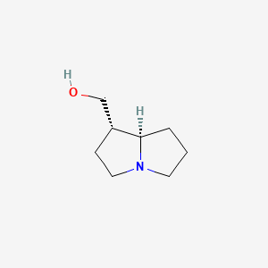 molecular formula C8H15NO B1197717 (1S-cis)-Hexahydro-1H-pyrrolizine-1-methanol CAS No. 3348-73-0