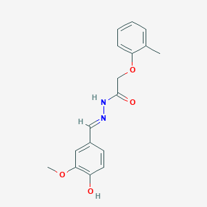 molecular formula C17H18N2O4 B11977275 N'-(4-Hydroxy-3-methoxybenzylidene)-2-(2-methylphenoxy)acetohydrazide 