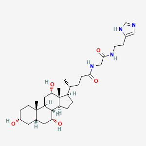 (4R)-N-[2-[2-(1H-imidazol-5-yl)ethylamino]-2-oxoethyl]-4-[(3R,5S,7R,8R,9S,10S,12S,13R,14S,17R)-3,7,12-trihydroxy-10,13-dimethyl-2,3,4,5,6,7,8,9,11,12,14,15,16,17-tetradecahydro-1H-cyclopenta[a]phenanthren-17-yl]pentanamide