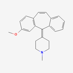Piperidine, 4-(3-methoxy-5H-dibenzo(a,d)cyclohepten-5-ylidene)-1-methyl-