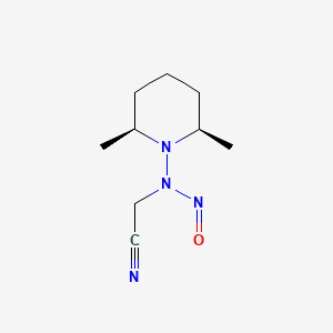 cis-((2,6-Dimethyl-1-piperidinyl)nitrosoamino)acetonitrile