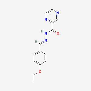 molecular formula C14H14N4O2 B11977466 N'-(4-Ethoxybenzylidene)-2-pyrazinecarbohydrazide 