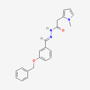 molecular formula C21H21N3O2 B11977535 N'-(3-(Benzyloxy)benzylidene)-2-(1-methyl-1H-pyrrol-2-YL)acetohydrazide 