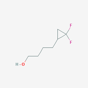 molecular formula C7H12F2O B119776 4-(2,2-Difluorocyclopropyl)butan-1-OL CAS No. 143952-26-5