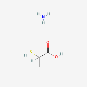molecular formula C3H6O2S.H3N<br>C3H9NO2S B1197766 Ammonium 2-mercaptopropionate CAS No. 13419-67-5