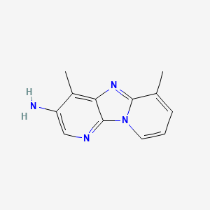molecular formula C12H12N4 B1197767 6,10-dimethyl-1,3,8-triazatricyclo[7.4.0.02,7]trideca-2,4,6,8,10,12-hexaen-5-amine CAS No. 96287-03-5