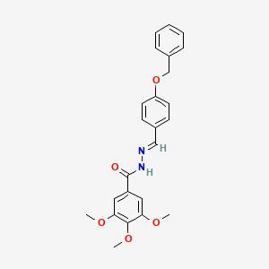 molecular formula C24H24N2O5 B11977695 N'-(4-(Benzyloxy)benzylidene)-3,4,5-trimethoxybenzohydrazide CAS No. 303087-70-9