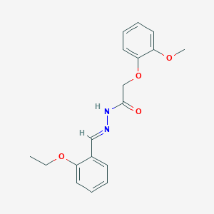 molecular formula C18H20N2O4 B11977774 N'-(2-Ethoxybenzylidene)-2-(2-methoxyphenoxy)acetohydrazide CAS No. 302909-87-1
