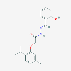 molecular formula C19H22N2O3 B11977852 N'-[(E)-(2-hydroxyphenyl)methylidene]-2-(2-isopropyl-5-methylphenoxy)acetohydrazide 