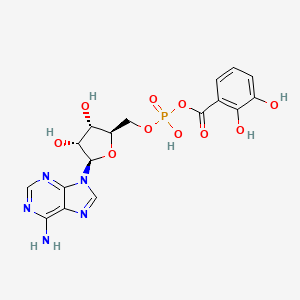 molecular formula C17H18N5O10P B1197788 2,3-Dihydroxybenzoyl 5'-adenylate 