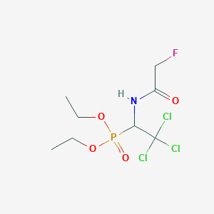 molecular formula C8H14Cl3FNO4P B11977917 Diethyl 2,2,2-trichloro-1-((fluoroacetyl)amino)ethylphosphonate 