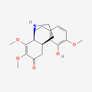 molecular formula C19H23NO5 B1197792 Aknadicine 
