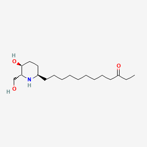 molecular formula C18H35NO3 B1197795 (+)-Prosopinine CAS No. 14058-39-0
