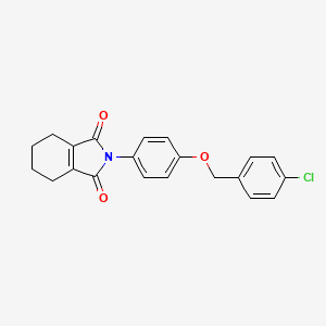 1H-Isoindole-1,3(2H)-dione, 2-(4-((4-chlorophenyl)methoxy)phenyl)-4,5,6,7-tetrahydro-