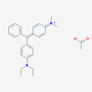 Ethanaminium, N-(4-((4-(dimethylamino)phenyl)phenylmethylene)-2,5-cyclohexadien-1-ylidene)-N-ethyl-, acetate