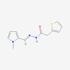 molecular formula C12H13N3OS B11978082 N'-((1-Methyl-1H-pyrrol-2-YL)methylene)-2-(2-thienyl)acetohydrazide 