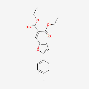 molecular formula C19H20O5 B11978195 Diethyl 2-((5-(4-methylphenyl)-2-furyl)methylene)malonate CAS No. 304896-38-6