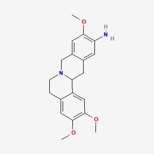 11-Amino-5,6,13,13a-tetrahydro-2,3,10-trimethoxy-8H-dibenzo(a,g)quinolizine