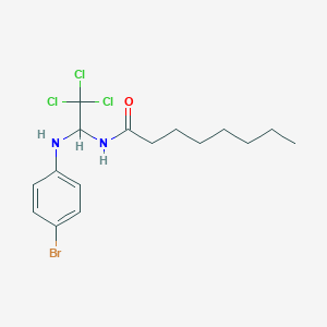 molecular formula C16H22BrCl3N2O B11978240 N-[1-(4-bromoanilino)-2,2,2-trichloroethyl]octanamide 