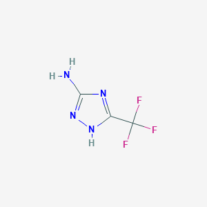molecular formula C3H3F3N4 B119783 5-(trifluoromethyl)-4H-1,2,4-triazol-3-amine CAS No. 25979-00-4