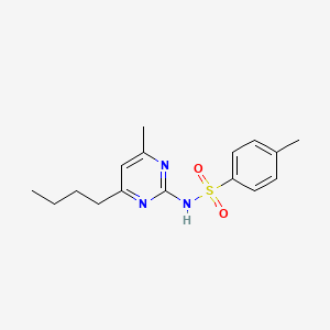 molecular formula C16H21N3O2S B11978462 N-(4-Butyl-6-methyl-2-pyrimidinyl)-P-toluenesulfonamide CAS No. 93150-28-8