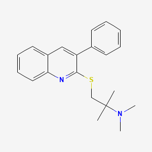 2-Propanamine, N,N,2-trimethyl-1-((3-phenyl-2-quinolinyl)thio)-