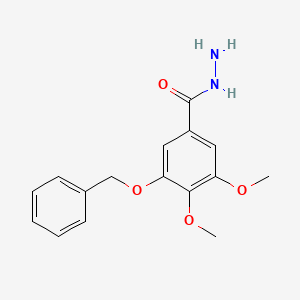 molecular formula C16H18N2O4 B11978710 Benzoic acid, 3,4-dimethoxy-5-(phenylmethoxy)-, hydrazide CAS No. 101289-41-2